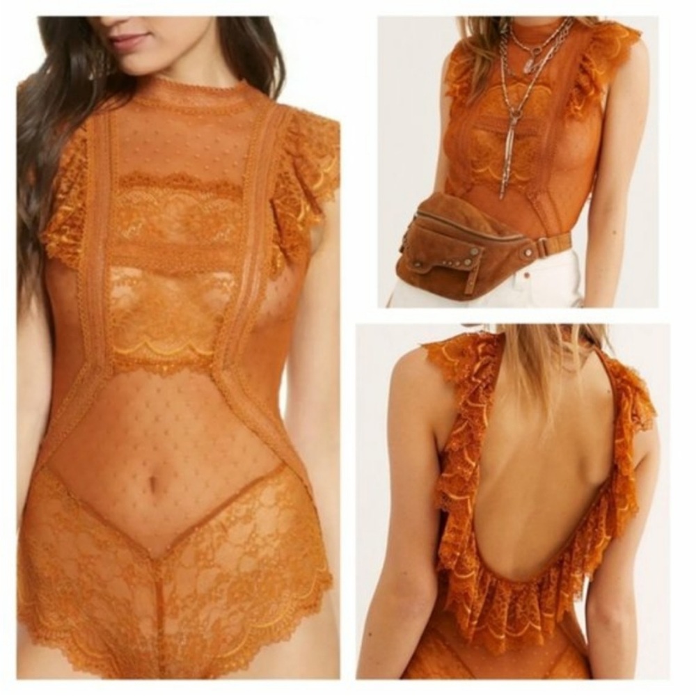 *NWT* Free People Winnie Lace Bodysuit
